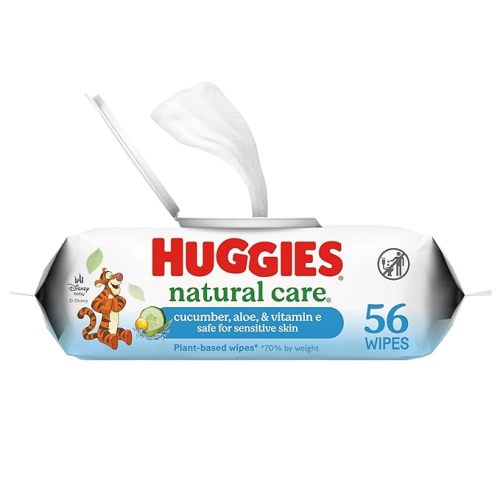 Huggies Natural Care Cucumber, Aloe and Vitamin E Baby Wipes, Hypoallergenic, Scented, 15 Flip-Top Packs (960 Wipes Total), Packaging May Vary