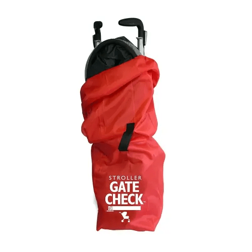 J.L. Childress Gate Check Bag for Umbrella Strollers - Travel Bag for Airplane, Fits Most Single Umbrella Baby Strollers, Airport Accessories for Gate Check, Flying Essentials - Red