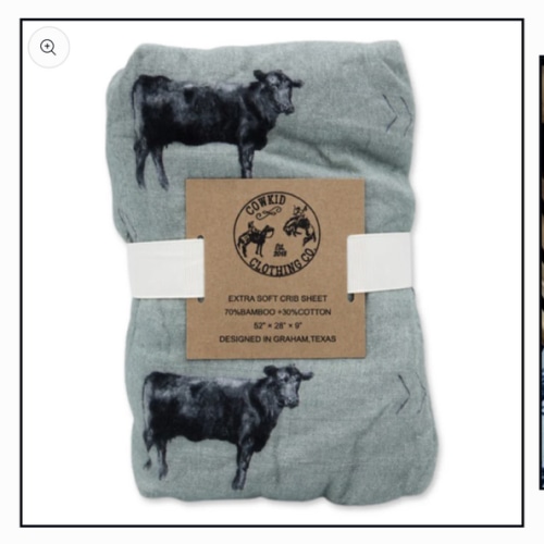 Olive Angus Bamboo Muslin Crib Sheet – Cowkid Clothing Company