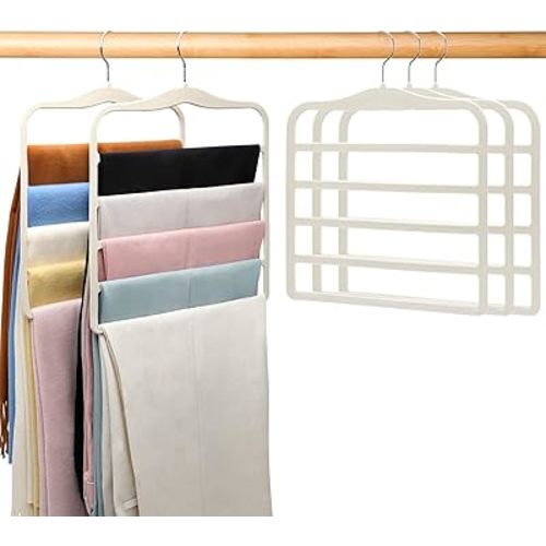 Magic Pants Velvet Hangers for Organization and Storage - Space Saving, 5 Pack Dorm Room Essentials for College Students Girls