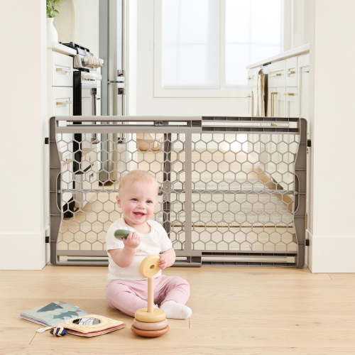 Regalo Gray Expandable Baby Safety Gate 28-42 Inches, Ages 6-24 Months