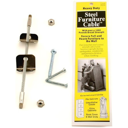 Quakehold! Quakehold! 2830 Furniture Cable Silver, 7 Inch