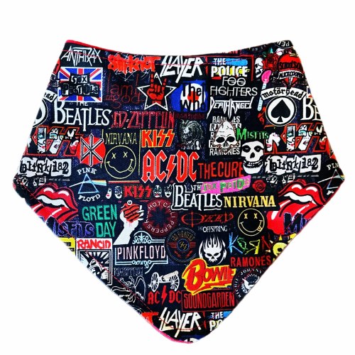 Rock 'n' Roll Baby Bandana Bib: Music Lover Shower Gift, Little punk rocker