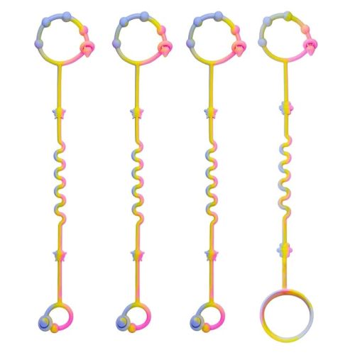 RTMOK Toy Straps for Baby,Silicone Setpacifier Clip,Applies to Car Seat Toy,Teether Toy,High Chair,Stroller Accessories,Baby Toy Clips,Cribs,Rocking Chair