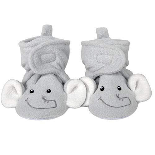 Cozy Fleece Baby Booties- Sherpa Baby Crib Booties Soft Soled Winter Shoes Unisex Fleece Booties Baby Boy, Baby Girl 0-6 Months