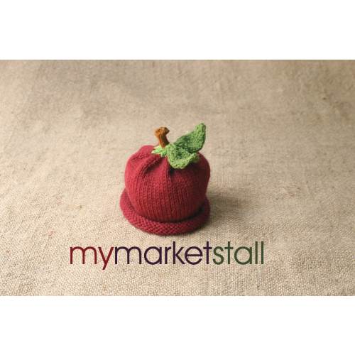 Hand-knit Red Delicious Apple Hat- 0-3 Months - 2-4 Years
