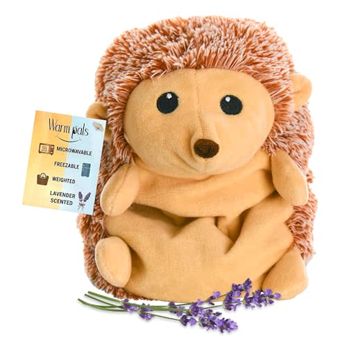 Warm Pals Harley Hedgehog, Microwavable Weighted Plush, Heated for Warmth | Cute, Soft, Cozy Toy for Adults, Children, Boys, and Girls