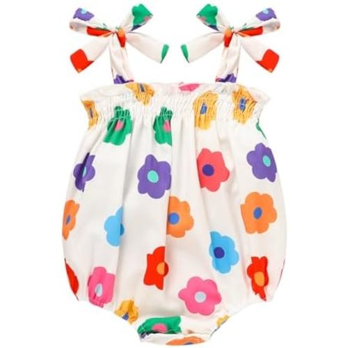 Baby Girl Summer Clothes Newborn Girl Outfits Cute Strap Baby Girl Romper Jumpsuit Infant Floral One Piece Bodysuit