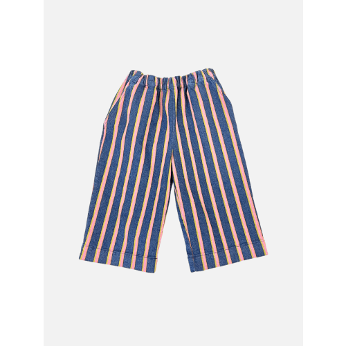 EVER DENIM WIDE-LEG STRIPED TROUSER