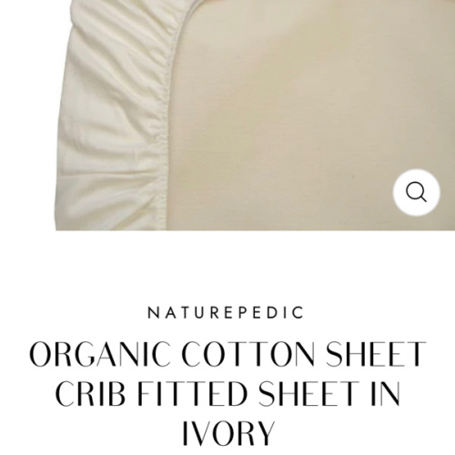 Naturepedic Organic Cotton Sheet Crib Fitted Sheet in Ivory | Modern Nursery™