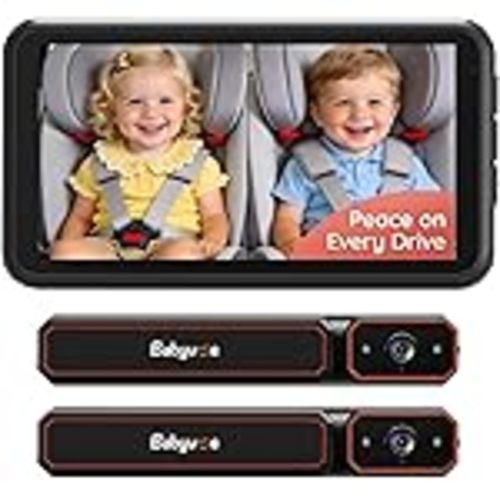 Amazon.com: Rohent Dual Baby Car Camera for 2-Kids: 6.9'' HD Split Screen with Auto Brightness 1080P Backseat Camera for Twins Infrared Night Vision - 360° Adjustable USB Easy Setup Ideal for SUVs Minivans : Baby