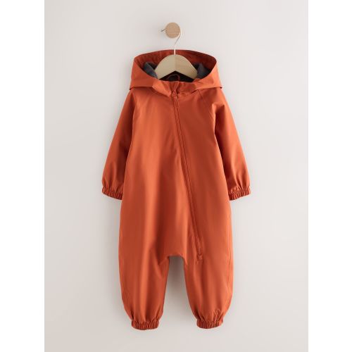 Rust Brown Waterproof Fleece Lined Puddlesuit (3mths-7yrs)