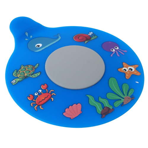 Bathtub Drain Stopper, Silicone Tub Stopper Plug, Universal Bath Drain Cover, Kids Tots Babies Gift (Blue Turtle)