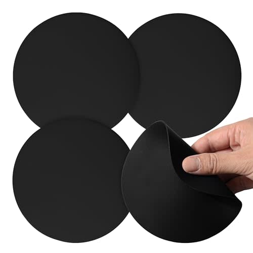 Round Black Jar Opener Gripper for Seniors with Arthritis, Multi-Purpose Kitchen Gadgets, 4 Piece Set