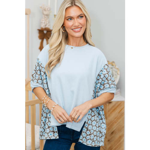 NURSING COLLECTION: Porch Swing Darling Brown Floral Top