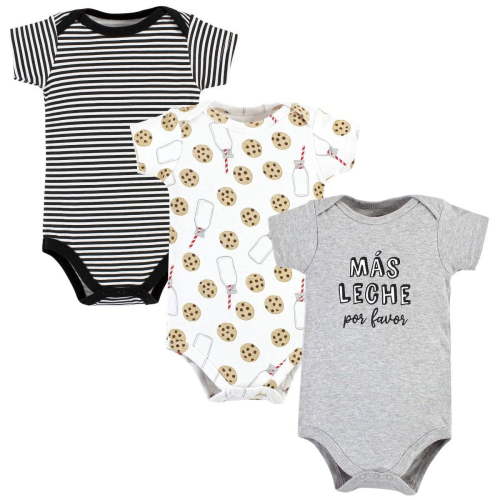 Hudson Baby Cotton Bodysuits, Leche Por Favor, 9-12 Months