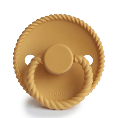 FRIGG Round Pacifier - Rope Silicone Size 1 - Honey Gold
