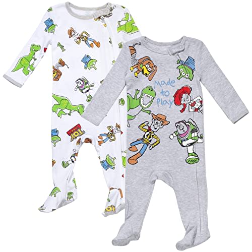 Disney Baby 2 Pack Zip Up Sleep N' Plays Newborn to Infant Sizes (Newborn - 24 Months)