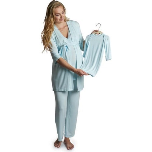 Analise During & After 5-Piece Maternity/Nursing Sleep Set for Mom & Baby, Medium