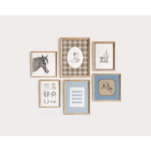 Cowboy Nursery Print Set, Wild West Theme (Digital Download)