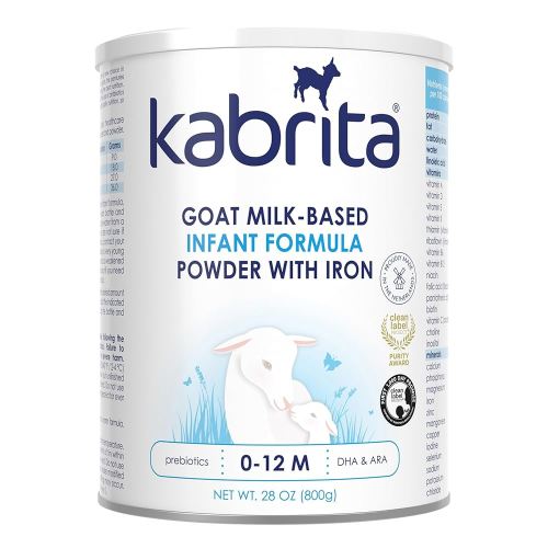 Kabrita Goat Milk Infant Formula - Easy to Digest Baby Formula 0-12 Months - Contains Prebiotics, Iron, DHA, Non-GMO - Gentle on Sensitive Tummies - Formula Supporting Gut Health & Sleep - 28Oz