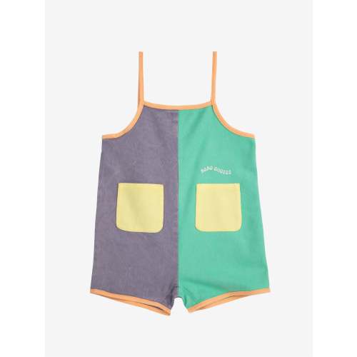 Color block woven playsuit