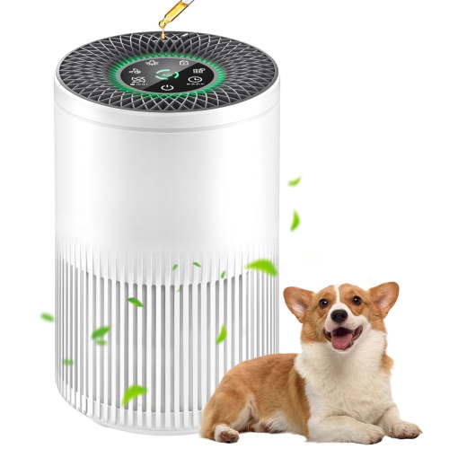 Air Purifiers for Home Cover Up to 1235 Ft², Air Cleaner with PM 2.5 Air Quality Monitor,5 mode Color Light , Timer, Air Filter Cleaner with Fragrance Sponge for Smoke, Odor, Dander, APS1006 – UL