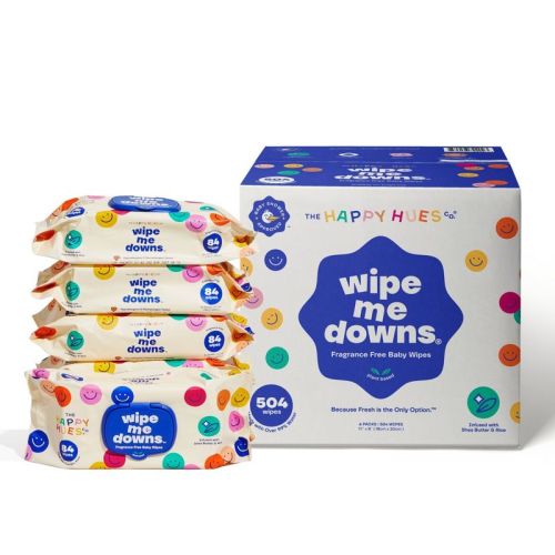 Happy Hues Wipe Me Downs Baby Wipes - 504ct: Alcohol-Free, Hypoallergenic, Water-Based