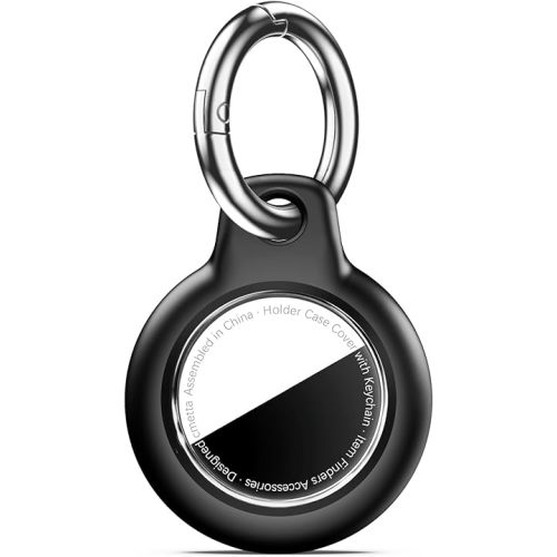 1|2|4 Pack IPX8 Waterproof Holder Case for AirTags 2nd 2026 & AirTags 1st 2021 with Keychain,for AirTags GPS iTem Finder,Men's Women's Keyrings & Keychains,Cover for Dog,Kids,Car Key,Luggage -Black