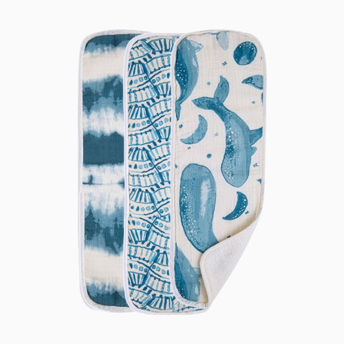 Crane Baby Cotton Muslin and Terry Burp Cloth Set (3 Pack) - Caspian