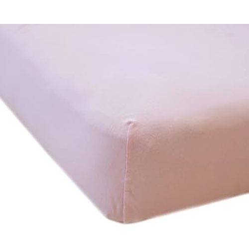 Ecolino Fitted Crib Sheet, 100% Organic Cotton Baby Crib Sheets for Boys and Girls. Fits Standard Crib and Toddler Mattresses, Soft and Breathable in Petal