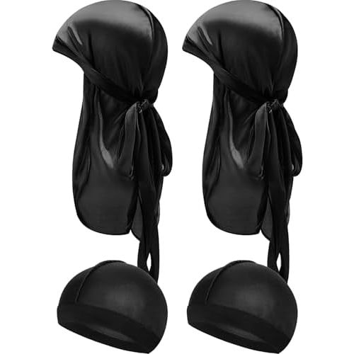 Kids Silky Durag with Wave Caps for Boys & Girls Age 3–12