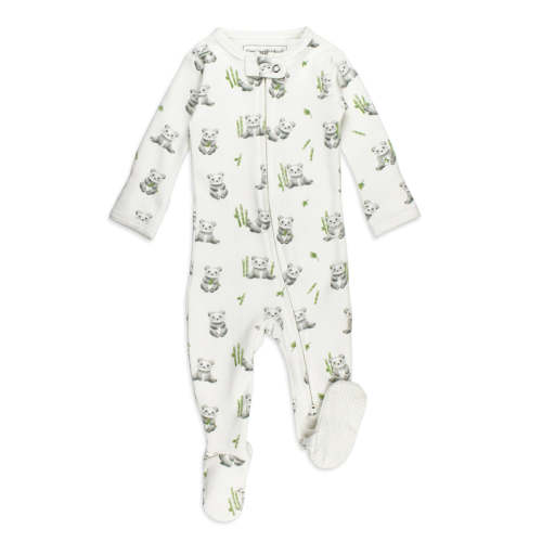 Baby Panda | Organic Zipper Footie 3-6m