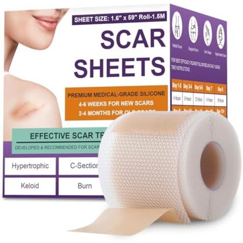 Silicone Scar Sheets, Medical Grade Silicone Scar Tape for Old & New Scars