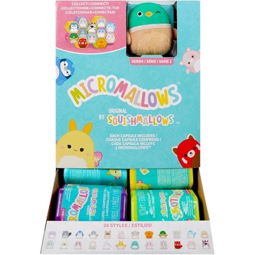 Squishmallows Micromallows Series 1 Mini Mystery Eggs Plush (24 Pack) - Box Not Included Official Jazwares Easter Plush - Collectible Soft & Squishy Blind Capsules - Gift for Boys, Girls & Kids
