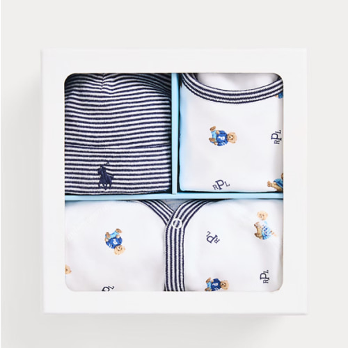 Polo Bear Cotton 3-Piece Gift Set