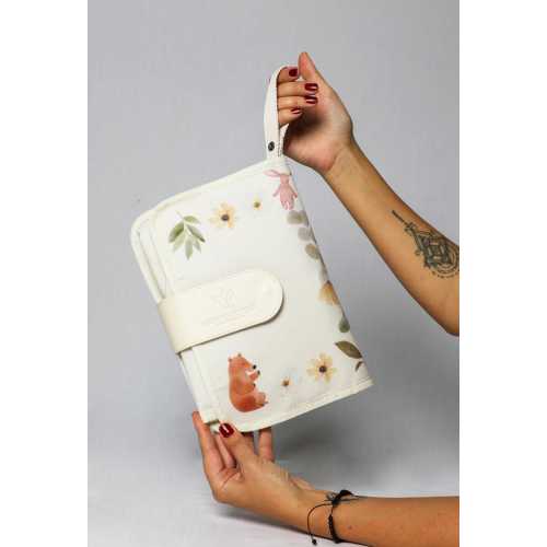 Floral Waterproof Diaper Changing Pad: Portable Diaper Travel Clutch |Diaper clutch with changing pad| baby shower gift| new baby gift