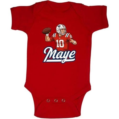Mountee Apparel Drake Maye New England Pic MVP Baby 1 Piece Short Sleeve Leotard
