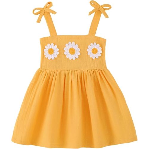 Toddler Baby Girl Dress Newborn Girl Dresses Infant Sleeveless Halter Sundress Baby Clothes for Girls 3M-3T
