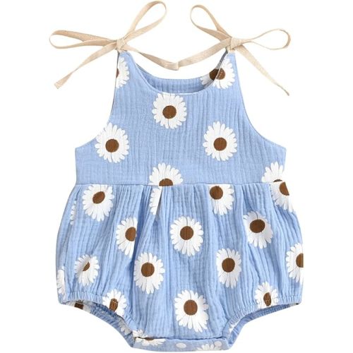 Infant Newborn Baby Girl Floral Romper Kids Spaghetti Strap One Piece Jumpsuit Shorts Toddler Summer Overall Clothes