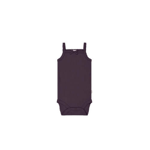 Organic Cotton Modal Singlet Bodysuit - Blackberry – Jamie Kay USA