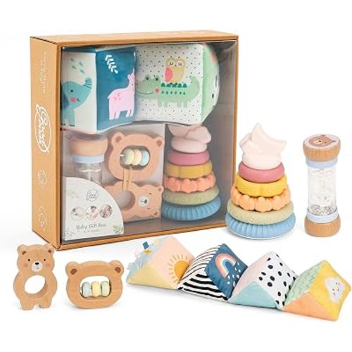 Goodevas Baby Gift Box 6-9 Months – Montessori-Inspired, for Boys & Girls