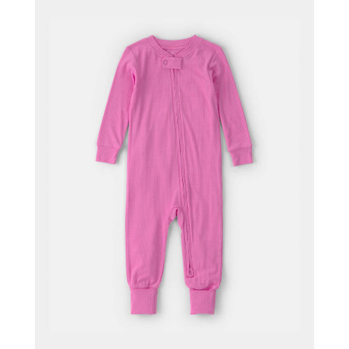 Baby Girl PurelySoft Snug Fit 1-Piece Pajama - Pink | Carter's