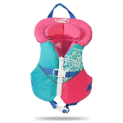 Stohlquist Infant Life Jacket, US Coast Guard Approved, Type II Life Vest (20-30 lbs) for Babies and Toddlers, Support Collar with Grab Handle, PFD for Pools, Lakes and Boating