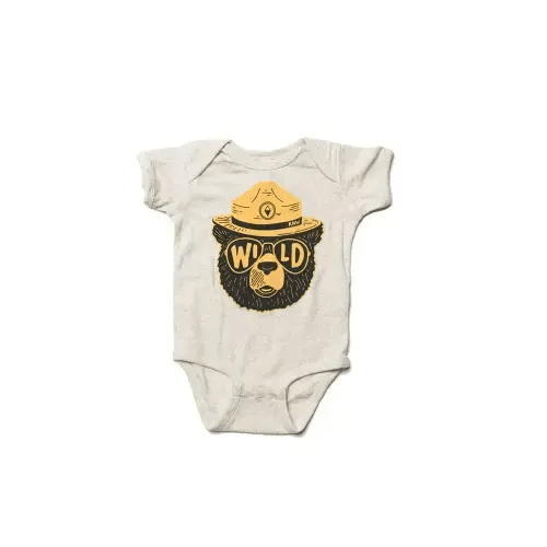 Wildbear Baby Bodysuit | Heather Natural