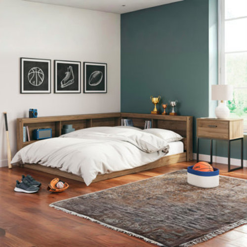 Loon Peak® Teddy Bed with Bookcase & Reviews | Wayfair