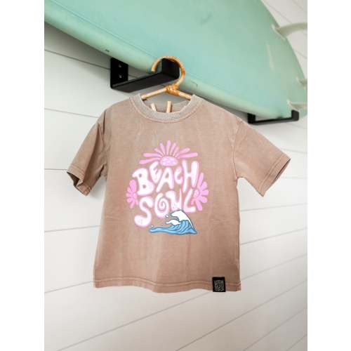 Brown Surfer Girl Beach Soul Oversized Tee