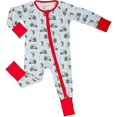 LollyBanks Baby Pajamas, Long Sleeve Baby Romper with 2-Way Zipper, 95% Viscose from Bamboo and 5% Spandex, Infant Sleepers
