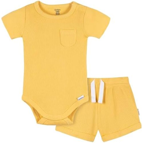 Gerber Baby Boys & Girls Bodysuit and Short Set