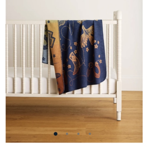 COSMIC RODEO ORGANIC COTTON BABY BLANKET